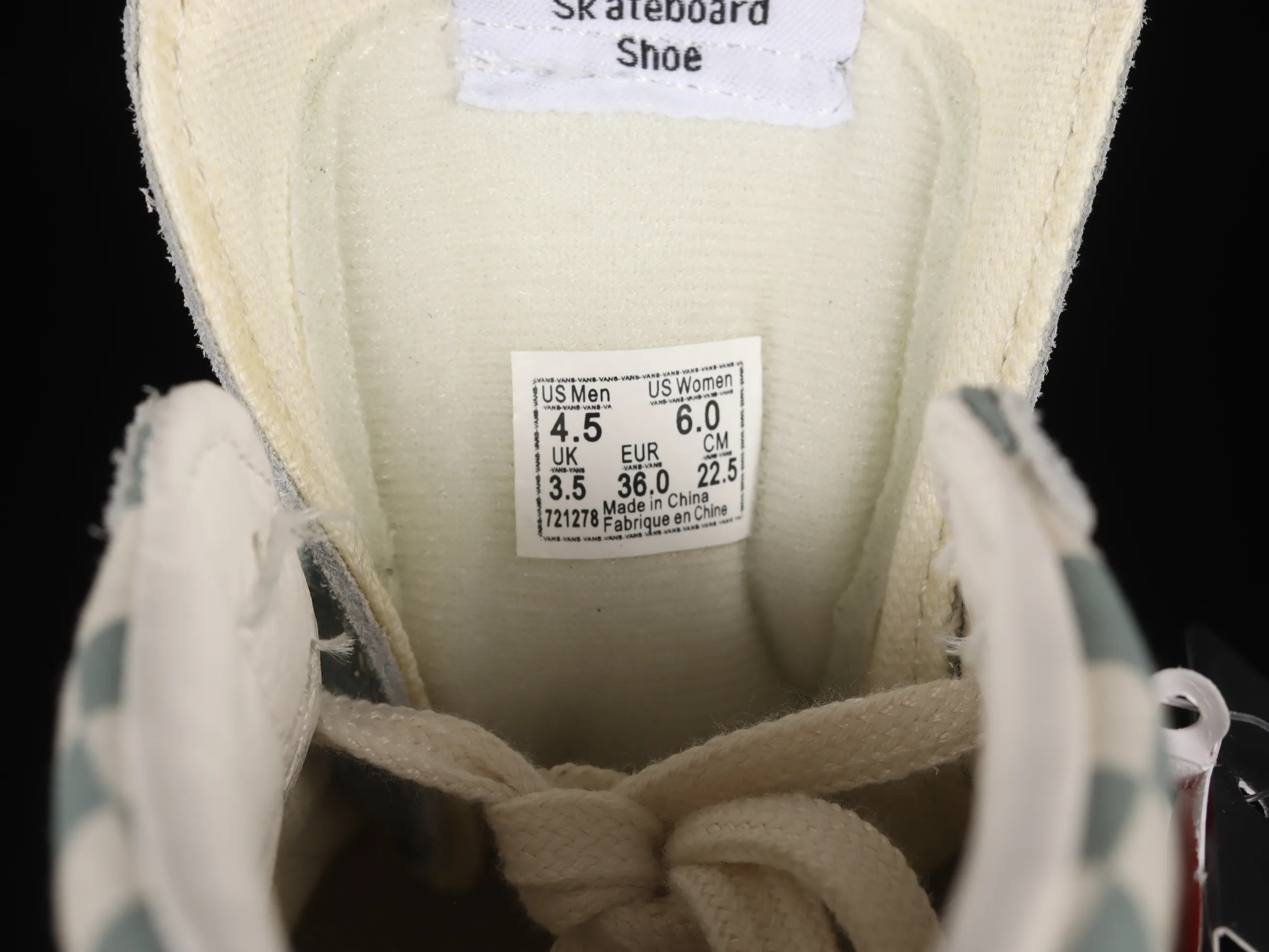 All categories Vans Vans series Vans Mid Vans China Vans SK8-Mid Vans milk green checkerboard classic mid-top skateboard shoes VN0A391FOQL